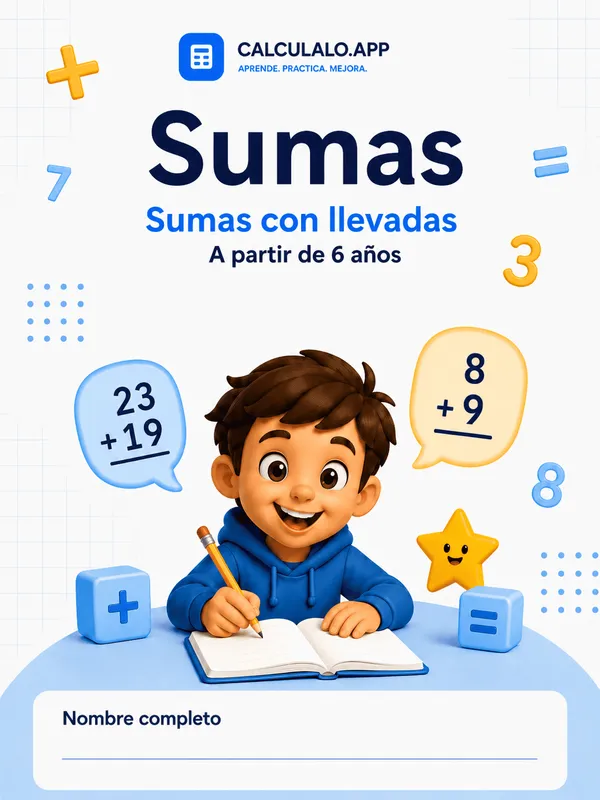 Cuadernillo Sumas (Con llevadas) — 1º de Primaria