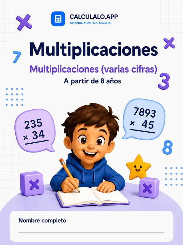Cuadernillo Multiplicaciones (varias cifras) — 3º de Primaria