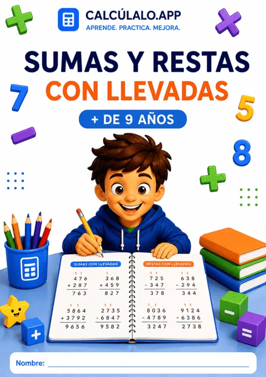 Cuadernillo Sumas y restas (Con llevadas) — 4º de Primaria